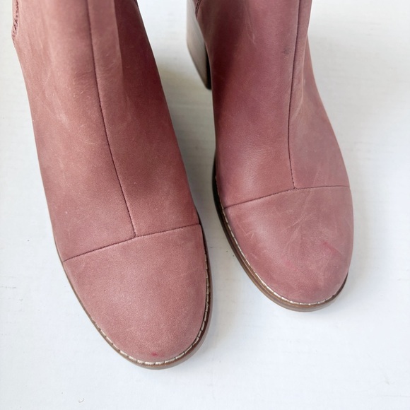 Toms Esme Leather Slip On Ankle Boot Burnt Henna Sz 6.5 - Picture 2 of 5